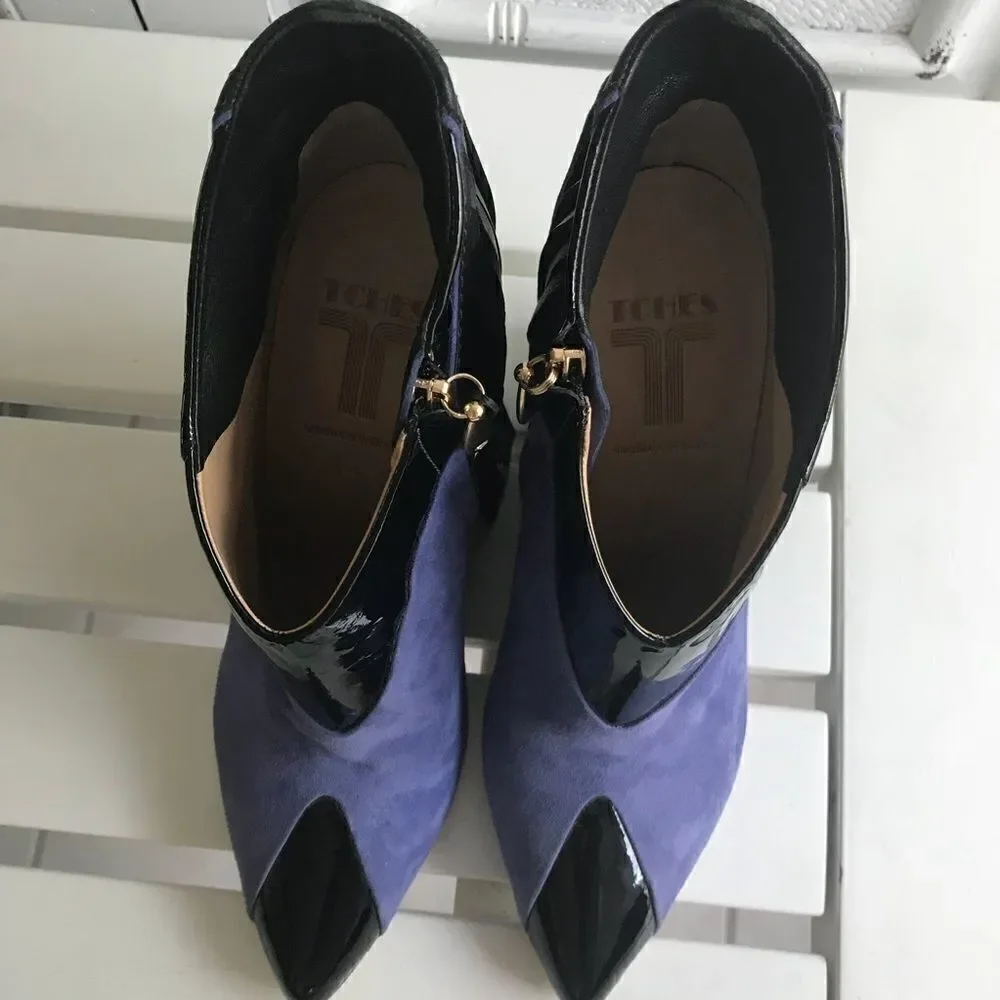 PURPLE SUEDE BRAZILIAN FRINGE  WEDGES